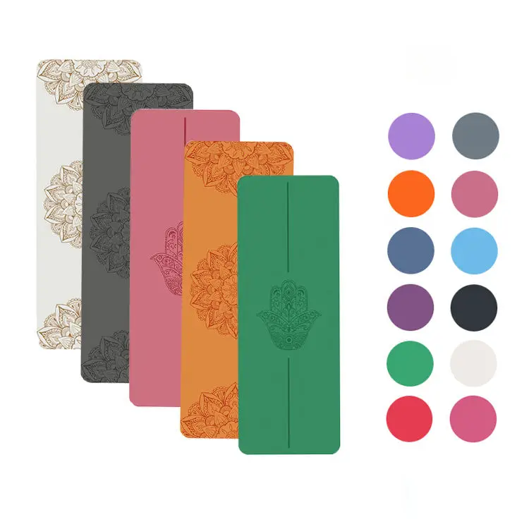 Anti Slip Custom Yoga Mats Eco Friendly Custom Printed PU Yoga Mat Factory