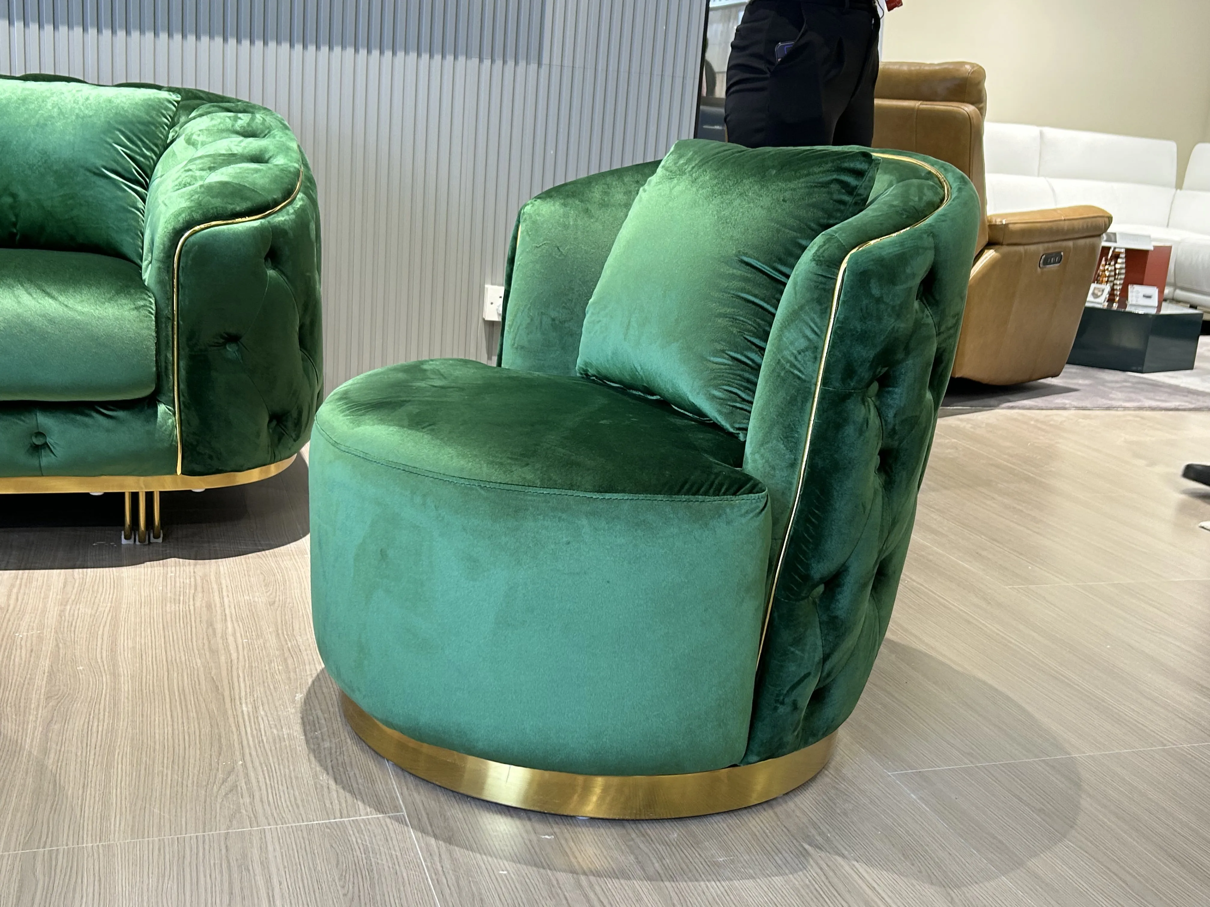 Modern luxury sofa set furniture velvet couch living room sofas one seat two seat three seat sectional fabric sofa