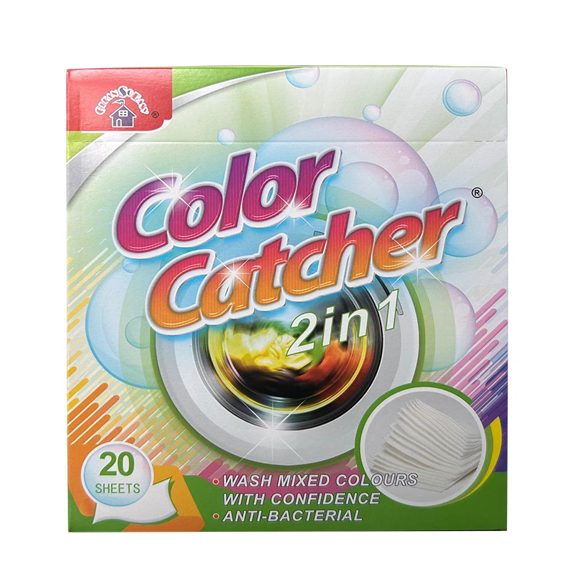 Custom Color Catcher Laundry Sheets Run Remover Non-woven Fabric Color Magnet Absorber for Laundry