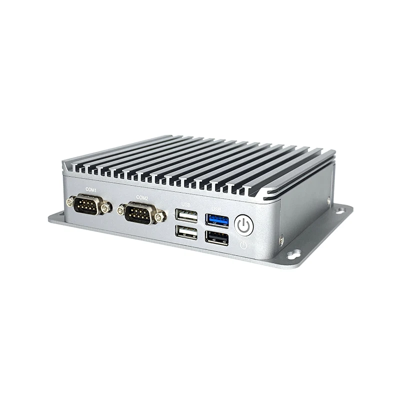 Двойной четырехъядерный прочный безвентиляторный мини-ПК lan с 3 USB2.0 и 1 USB3.0 промышленный