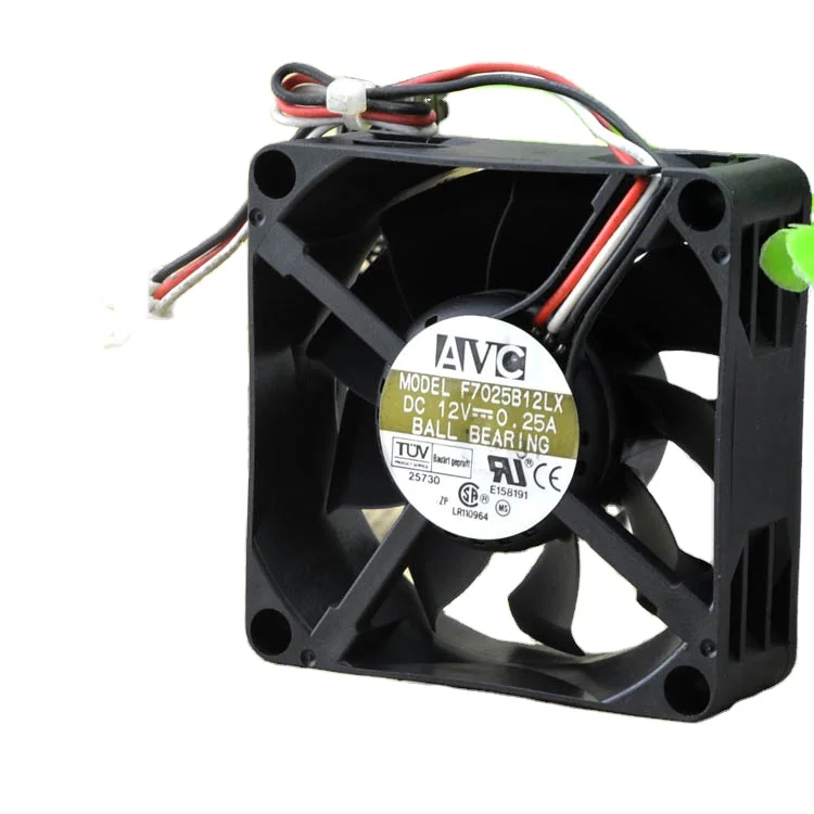 7025 fan AVC f7025b12lx DC12V double ball fan 7cm