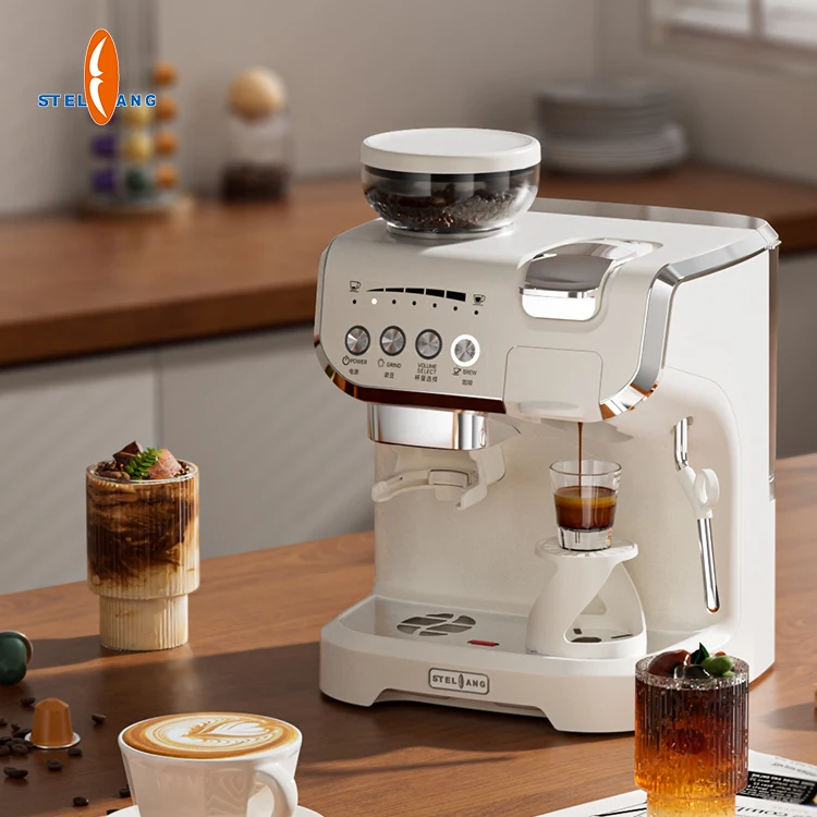 Profesional Automatic 3 in 1 Capsule And Ground Coffee Maker All In One Multi Capsule Coffee Machine With Milk