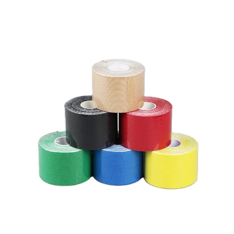 small quantities order variegated color sport bandage ,boob lift tape ,muscle athletic rock kinesiology tape,5cmx5m