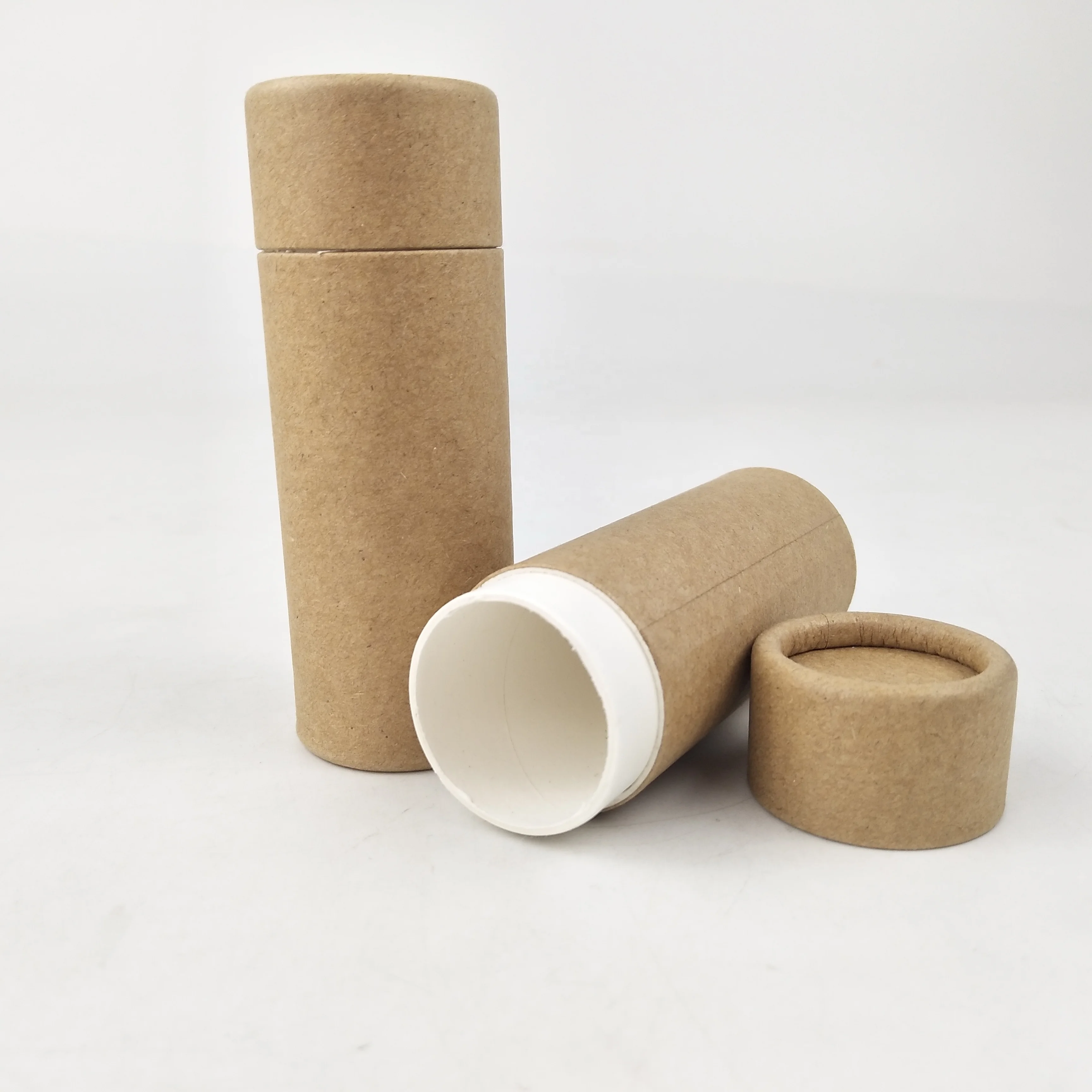 wholesale 50ml biodegradable paperboard lip balm kraft tube