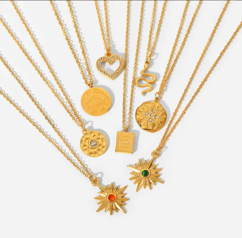 Ювелирные изделия 18 карат позолоченное тело лицо квадратное ожерелье куба из нержавеющей стали кулон ожерелья для женщин Европа и Америка