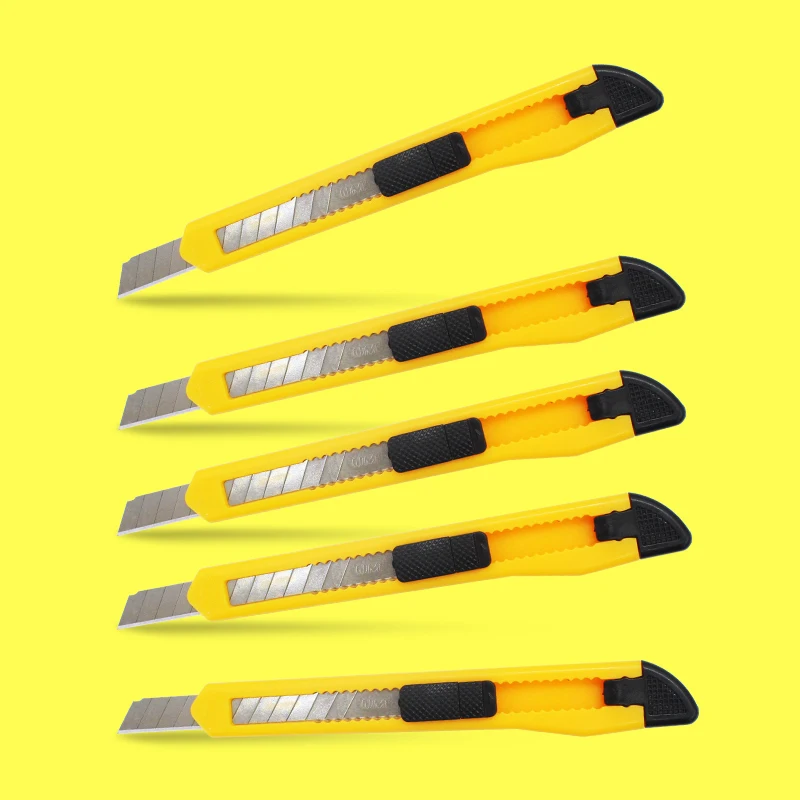 
Amazon hot style refillable plastic and mental utility knife stainless multifunction utility art knife for office school 