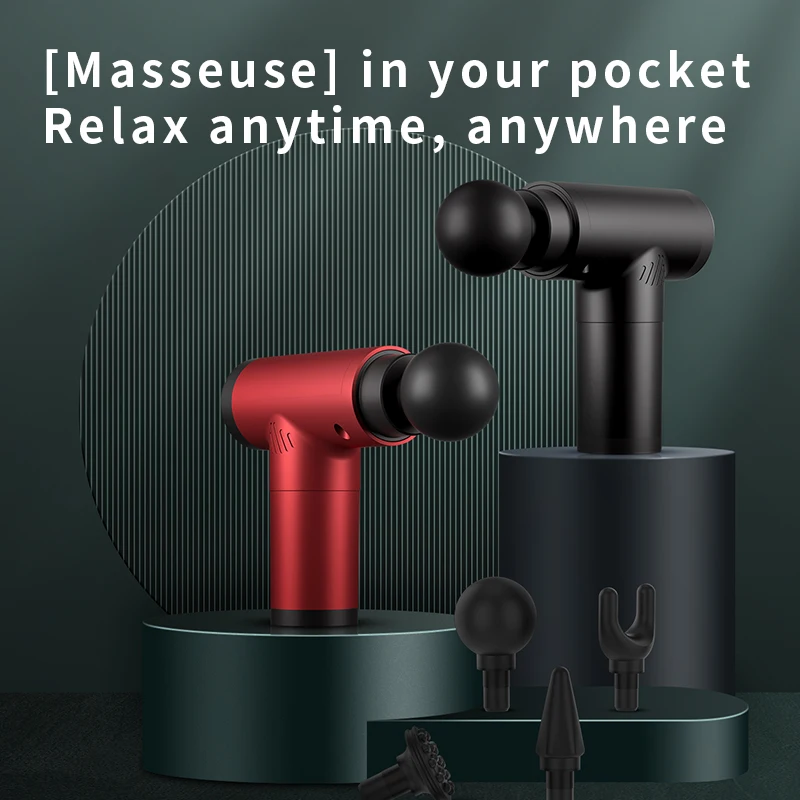 Factory Low Price Powerful Handheld Portable Quiet Sports Deep Muscle Tissue Vibration Fascial Mini Massage Gun