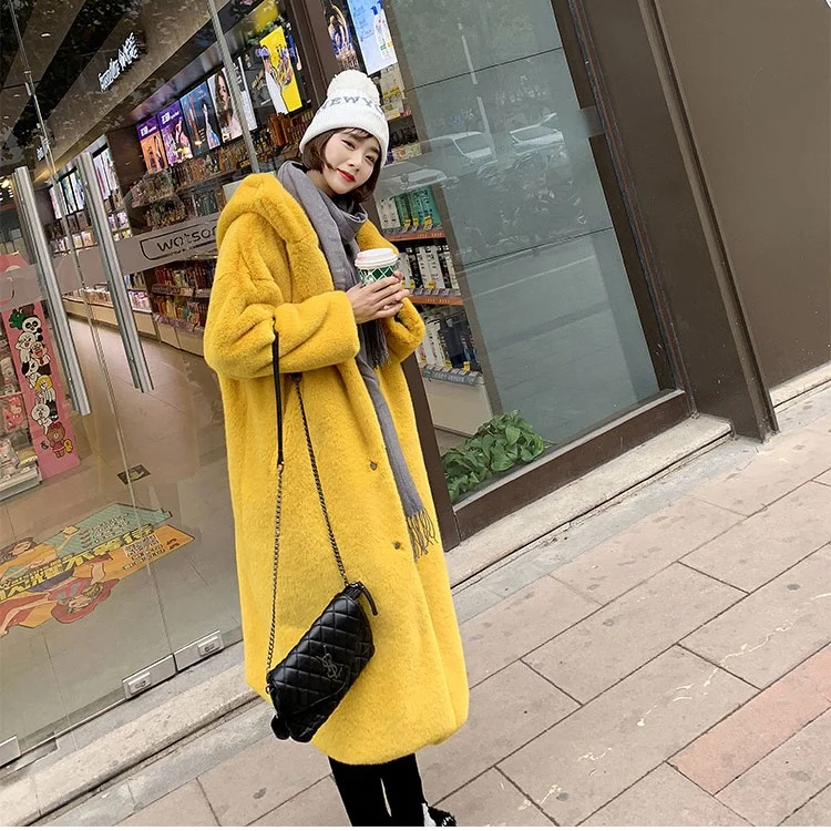 
Autumn Winter Faux Fur Coat Women Warm Long Style Fur jacket Coat For Lady Outwear 