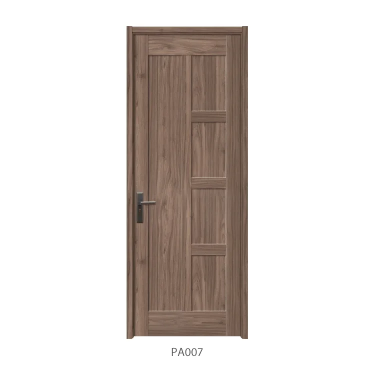 2023 китайские высококачественные двери из твердой древесины МДФ внутренняя деревянная входная дверь