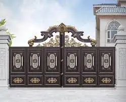 CBMmart Luxury Villa Modern Aluminum Sliding Main Gate Front Pivot Doors Aluminium Garden Entry Door