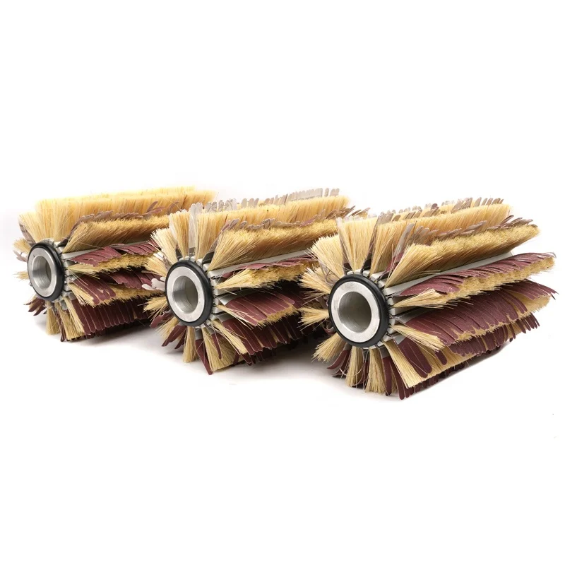Customized Woodworking Sandpaper+Sisal Drums Polishing Wheel Brushes For Profiled Machine