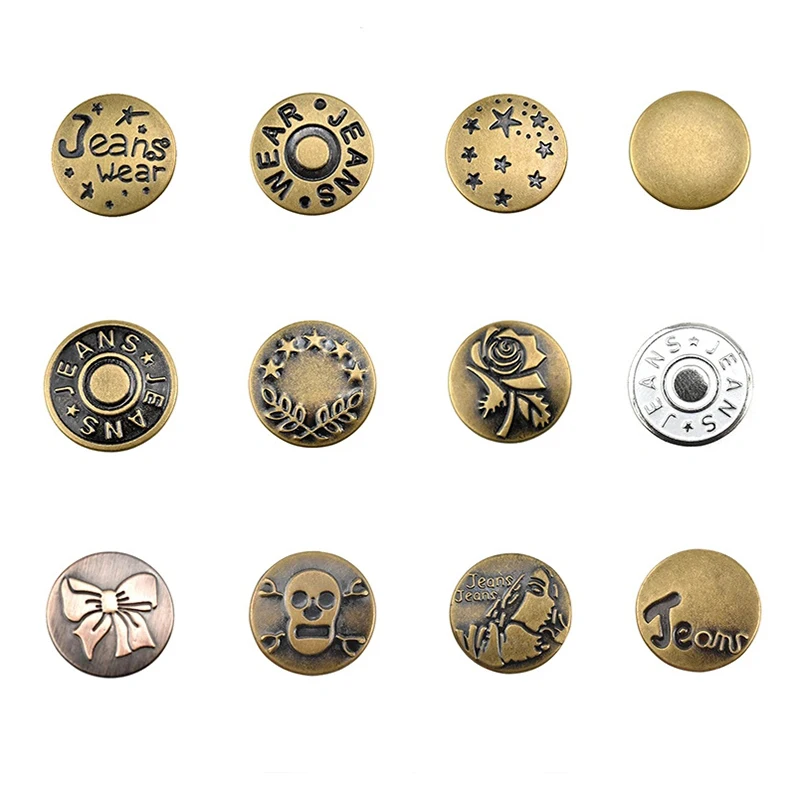 Cheap Fabric Buttons Flower Jacket Metal Snaps And Rivets Eyelets Jeans Button Rivet