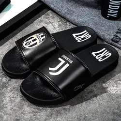 2022 customized LOGO basketball slippers male Lakers soft trend fashion NBA summer wear home soft sports slippers anti skid
