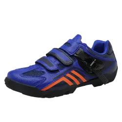 Lightweight breathable synthetic leather sports shoes for mountain anti slip bicycle manufacturers