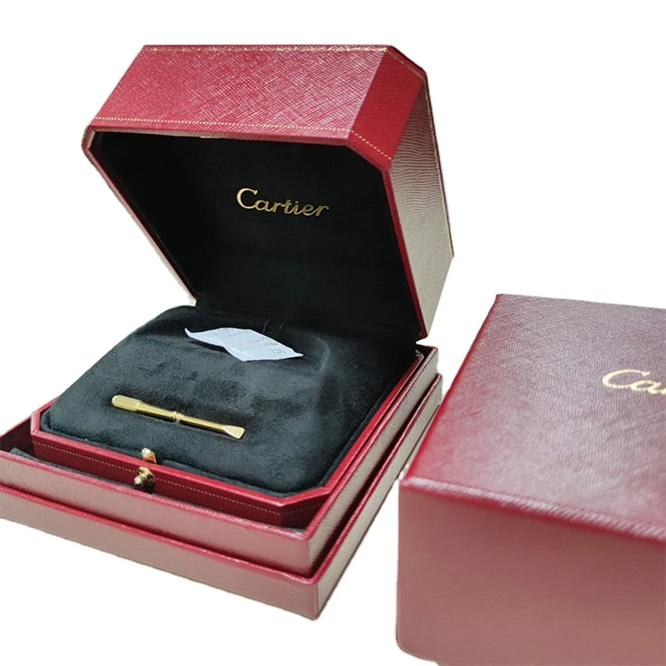 Store Display Box for Watches and Jewelry Carttier Logo Red Gift Box for Rings Bangles
