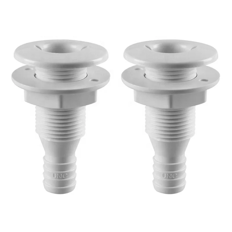 Marine hardware Plastic Bilge Pump Drain or Vent Hose Thru Hull outlet Fitting for Boats