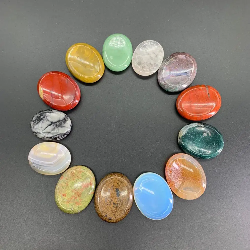 Wholesale Natural Crystal Gemstone Worry Stone Fengshui healings Crystal chakra quartz stone