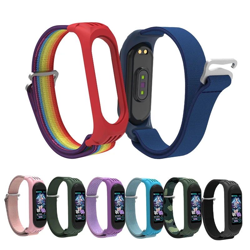 Тканевый ремешок BOORUI для mi smart band 5 4, ремешок для xiaomi mi smart band 6, ремешок для часов, глобальная версия