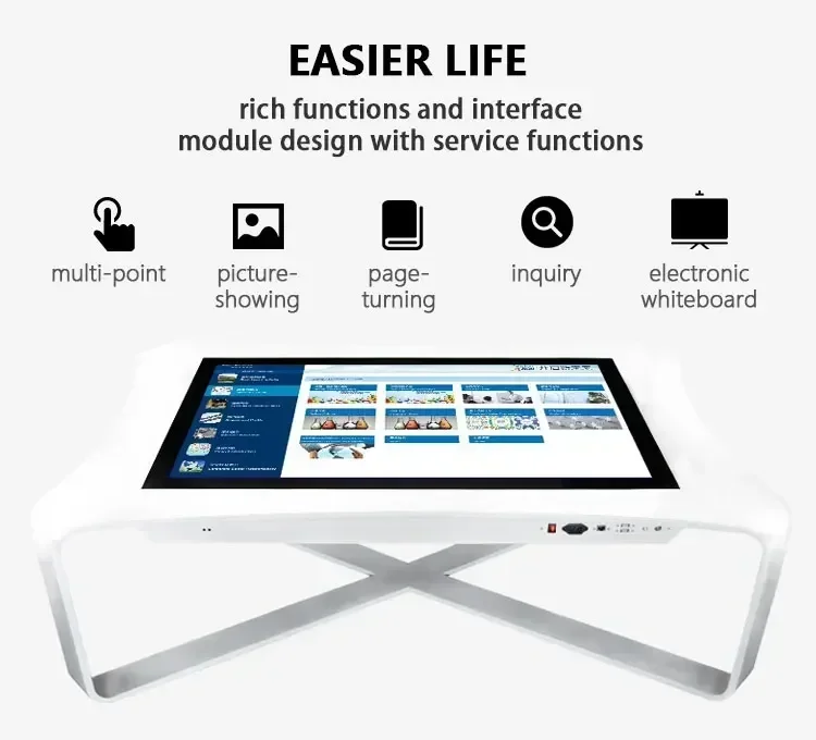 32 43 49 55 65 дюймов 4K Efun Interaktif Pcap сенсорный экран Android стол интерактивный цифровой игровой настольный для школы детей