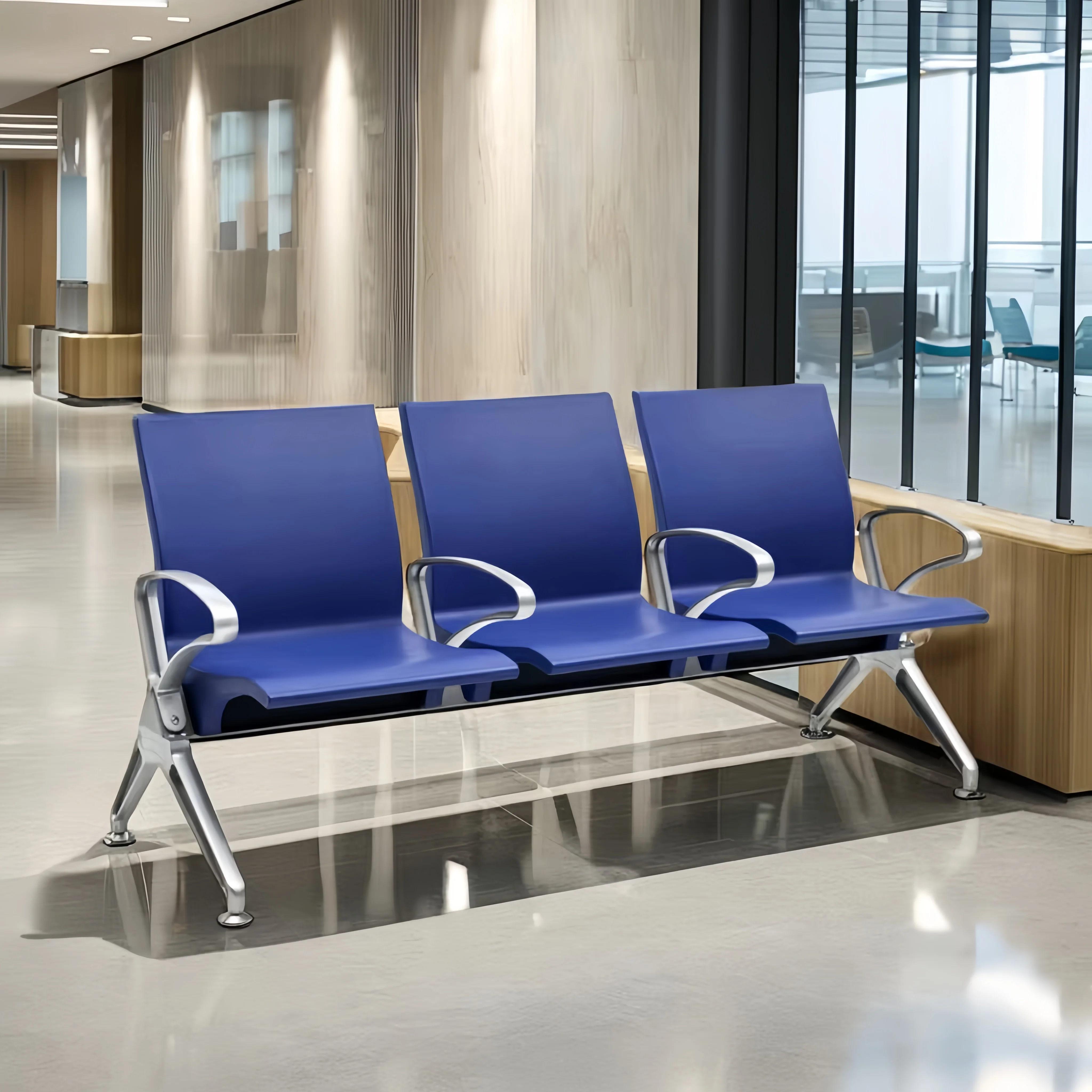 Bus Station Price Medical Hospital Office Stainless Steel Airport For Salon Area 2 3 4 5 Seater Room Waiting Chair