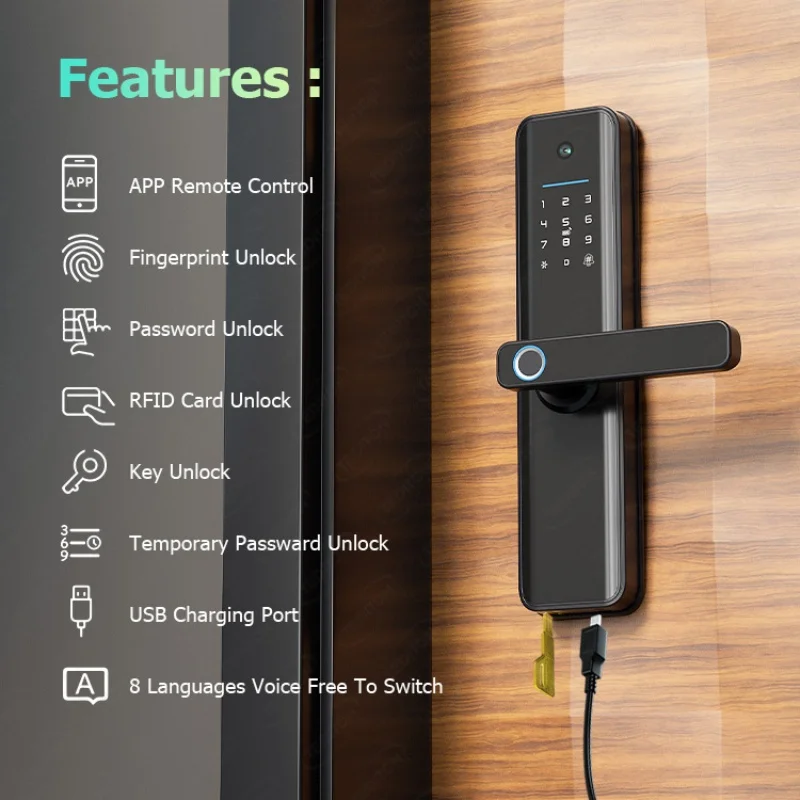 Goking wholesale factory price oem smart lock electronic fingerprint lock touch password home semi-automatic digital keypad