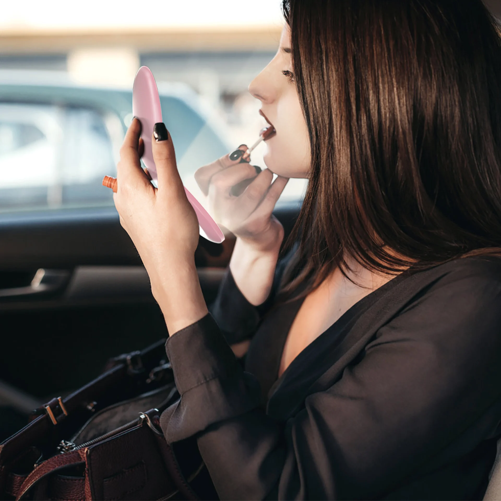 Hot Sale LED Compact Makeup Mirror with Lights Cosmetic Hand Held Mini Portable Pocket Mirror