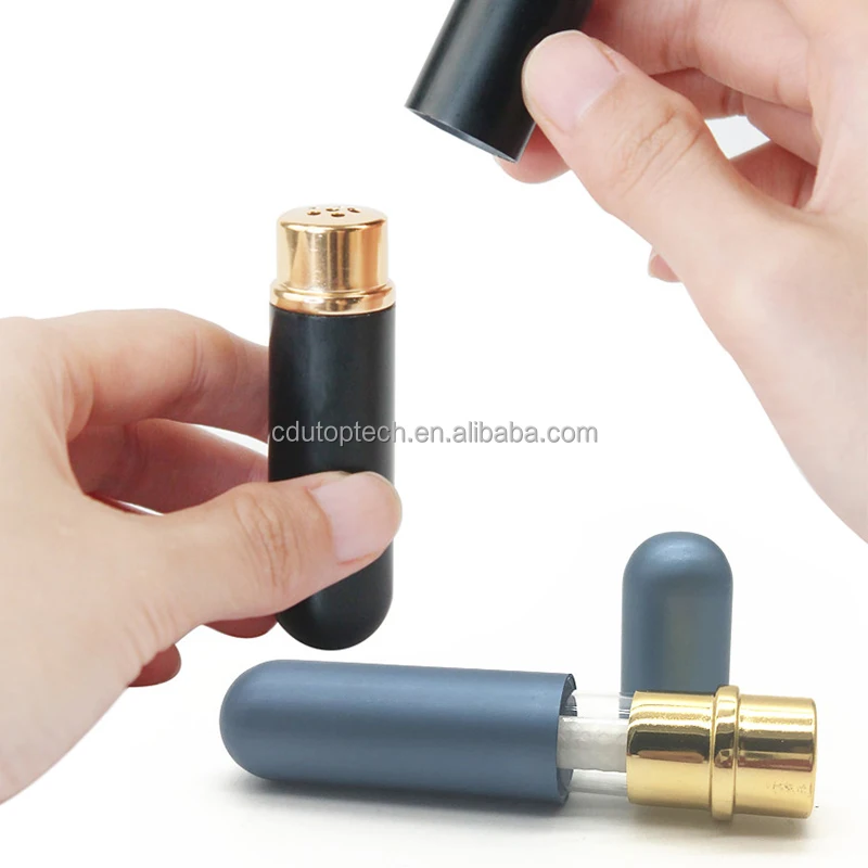 10 Colors Aromatherapy Aluminum Blank Nasal Inhaler Tube Bottle, Nasal Inhaler Stick With Wicks For Essential Oils