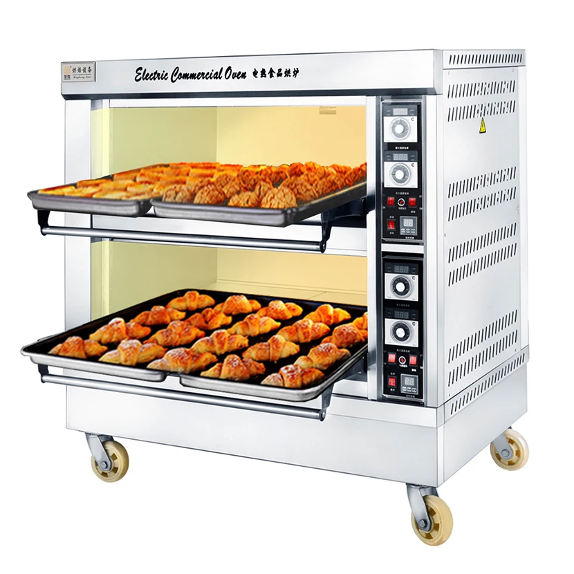 Commercial baking equipment Large capacity double explosion-proof glass electric pizza bread oven