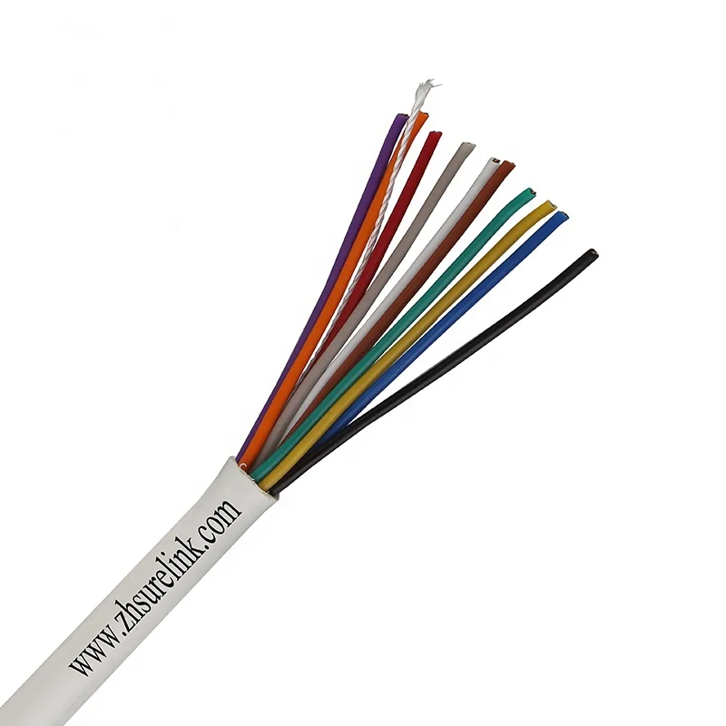 Manufacturer 22AWG 24AWG BC TC CCA unshielded or shielded 4 core multicore 100m Signal cable Security cable coiled Alarm Cable