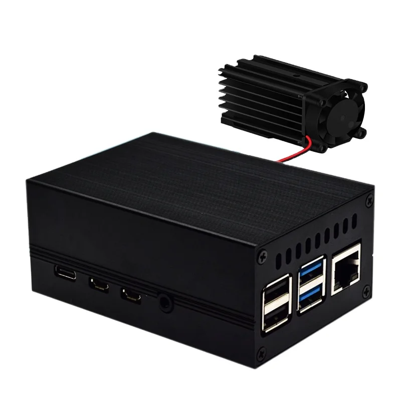 Raspberry Pi 4 Футляр металлический корпус 4B основная плата из алюминиевого сплава