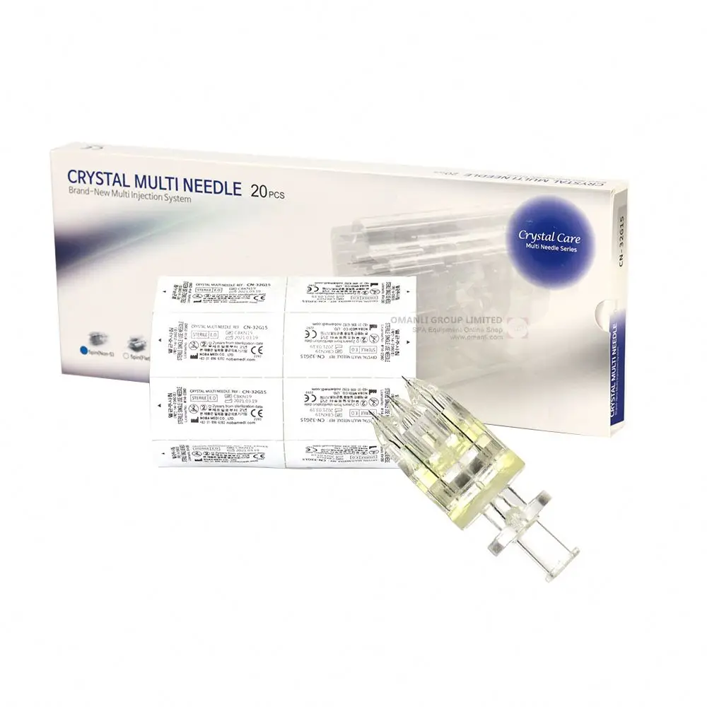 Crystal 5Pin 9Pin Multi Needle Injector 5Pins For Hyaron Rejuran Skin Booster Mesotherapy Injections Anti Wrinkles
