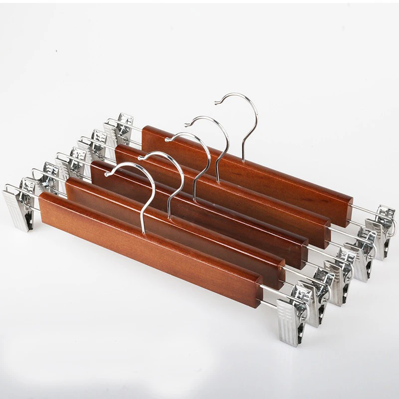 Manufacturer Wholesale Cheap Natural Brown Wooden Hanger For Clothing Store