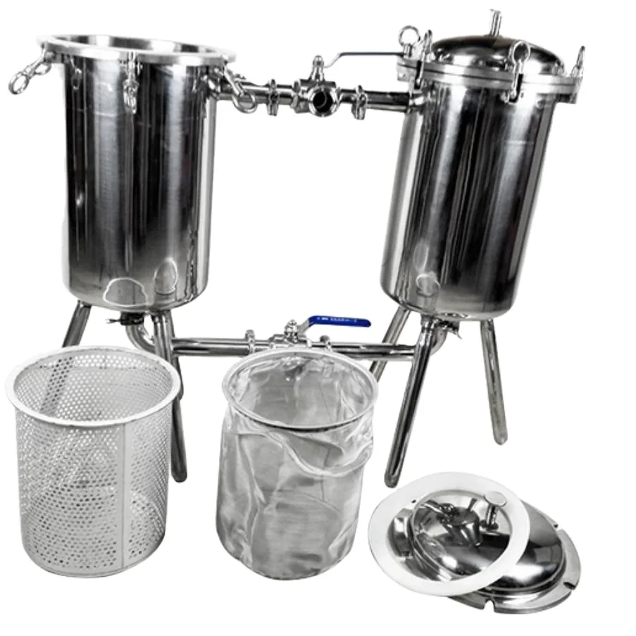 Заводская цена нержавеющая сталь дуплексный фильтр Корпус, масляный фильтр, молочный фильтр