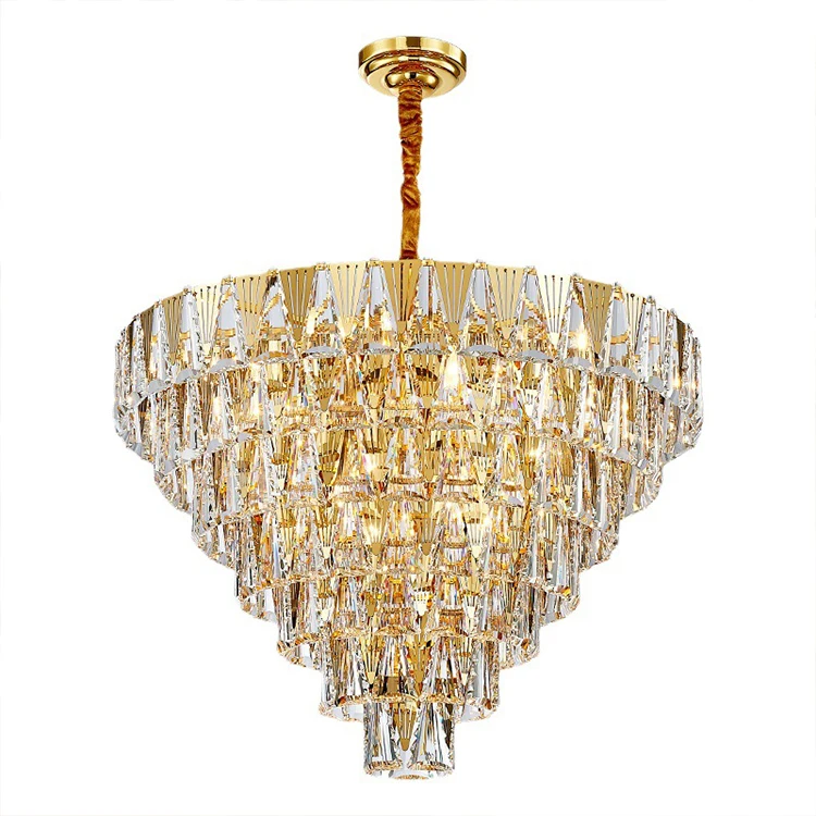 New Products  Wedding Decoration Hotel Hanging Indoor Lighting Crystal Modern Luxury Ceiling Pendant Lights Chandelier