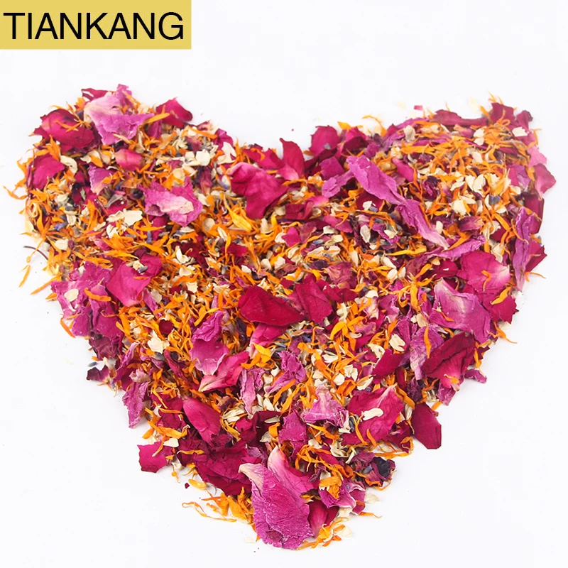 2022 Hot Selling 1L Custom 100% Natural Dried Rose Petals Confetti Biodegradable for Wedding Decoration Premium FBA