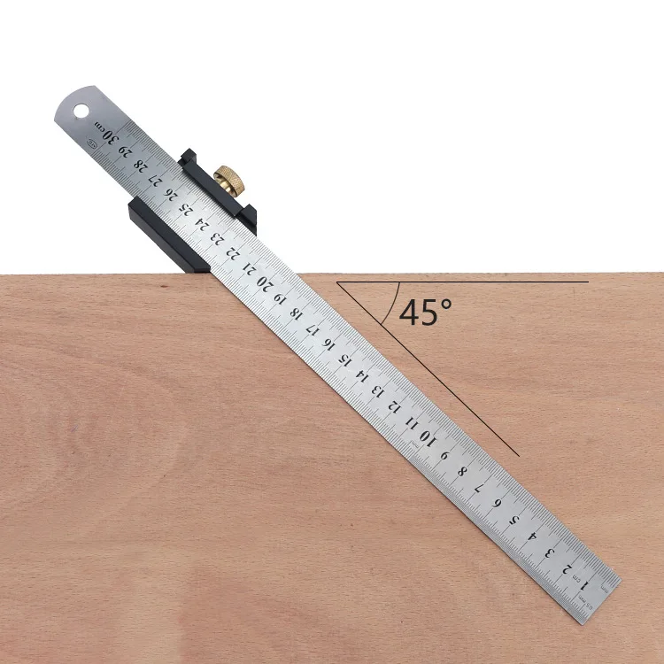 woodworking router with ruler miter gauge guide T track sliding stopper woodworking DIY tool