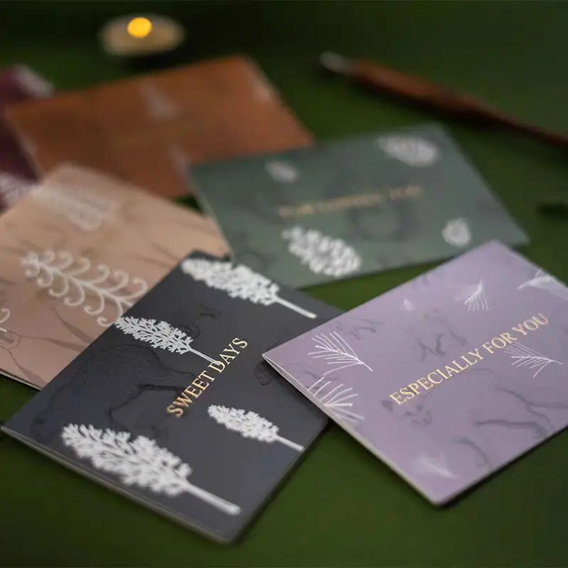 Luxury new year christmas oil painting style gift greeting card party invitation thank you cards with envelopes set