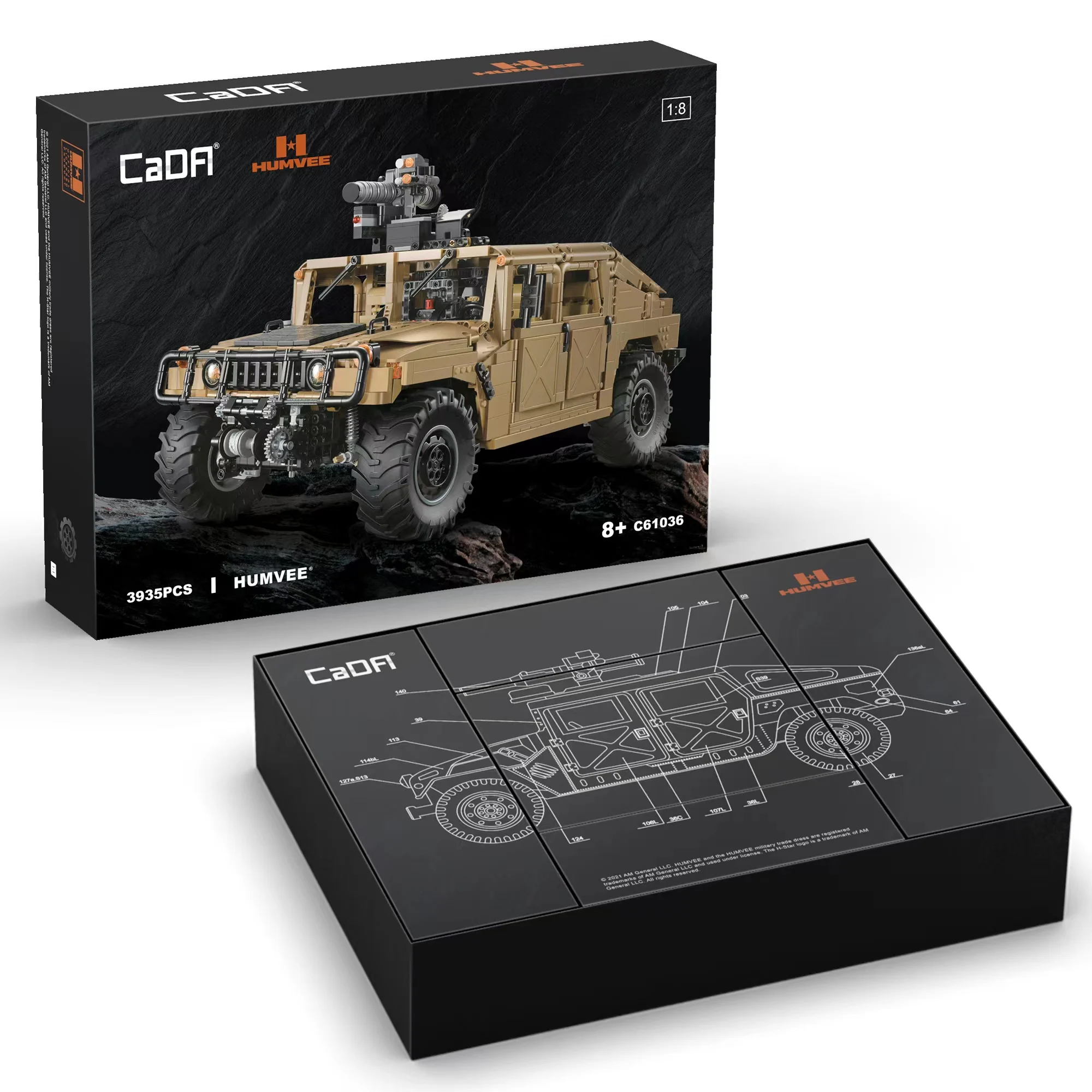 C61036 Cada 3935PCS Authorized Bricks Car Model 1/8 Big Off-Road Remote Control Vehicle High Tech Assembled Building Blocks Toys