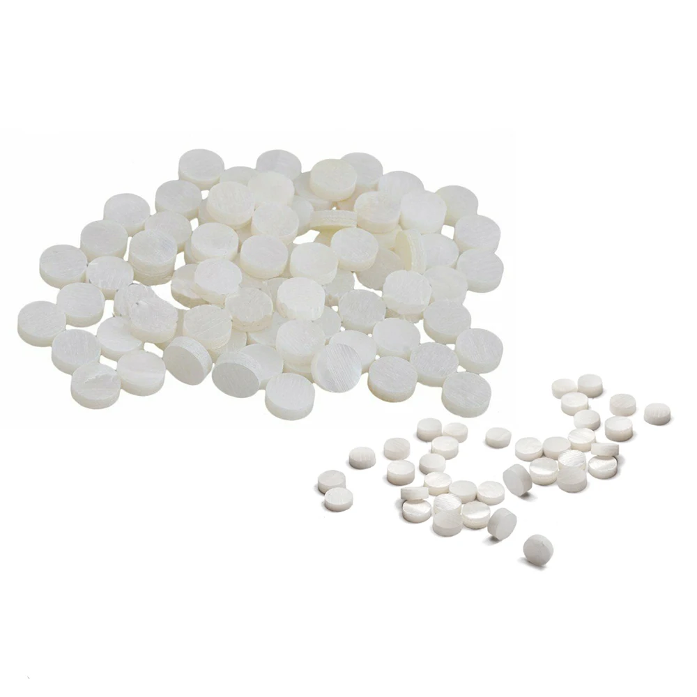 NAOMI натуральная белая перламутровая ракушка инкрустация грифельная доска точки для гитары бас укулеле банджо белый