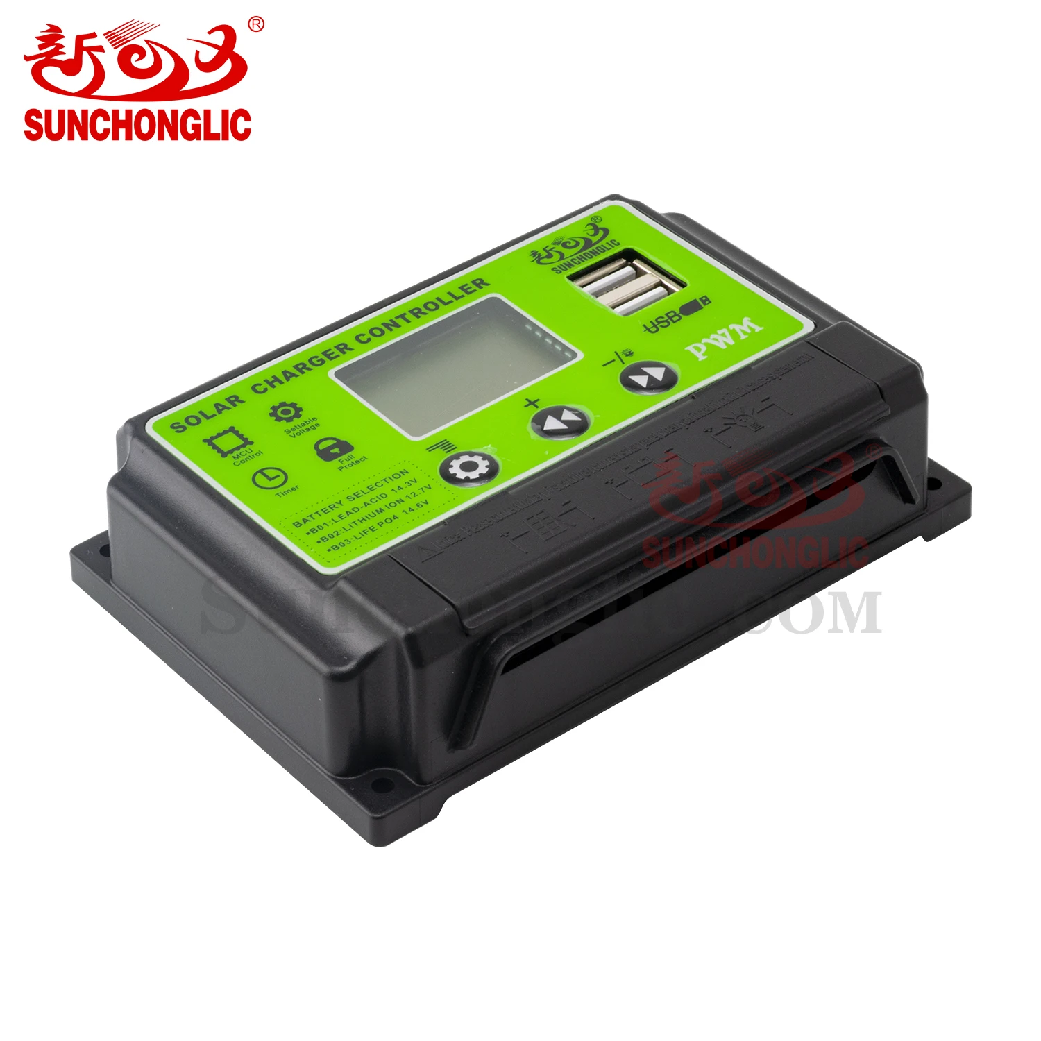  Sunchonglic ШИМ контроллер 12V 24V 30A pwm регулятором солнечного