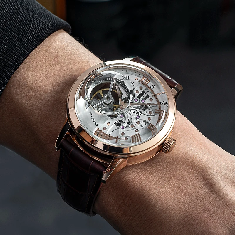 High End New Stainless Steel Watch Tourbillon Automatic Movement Mechanical Watches For Men