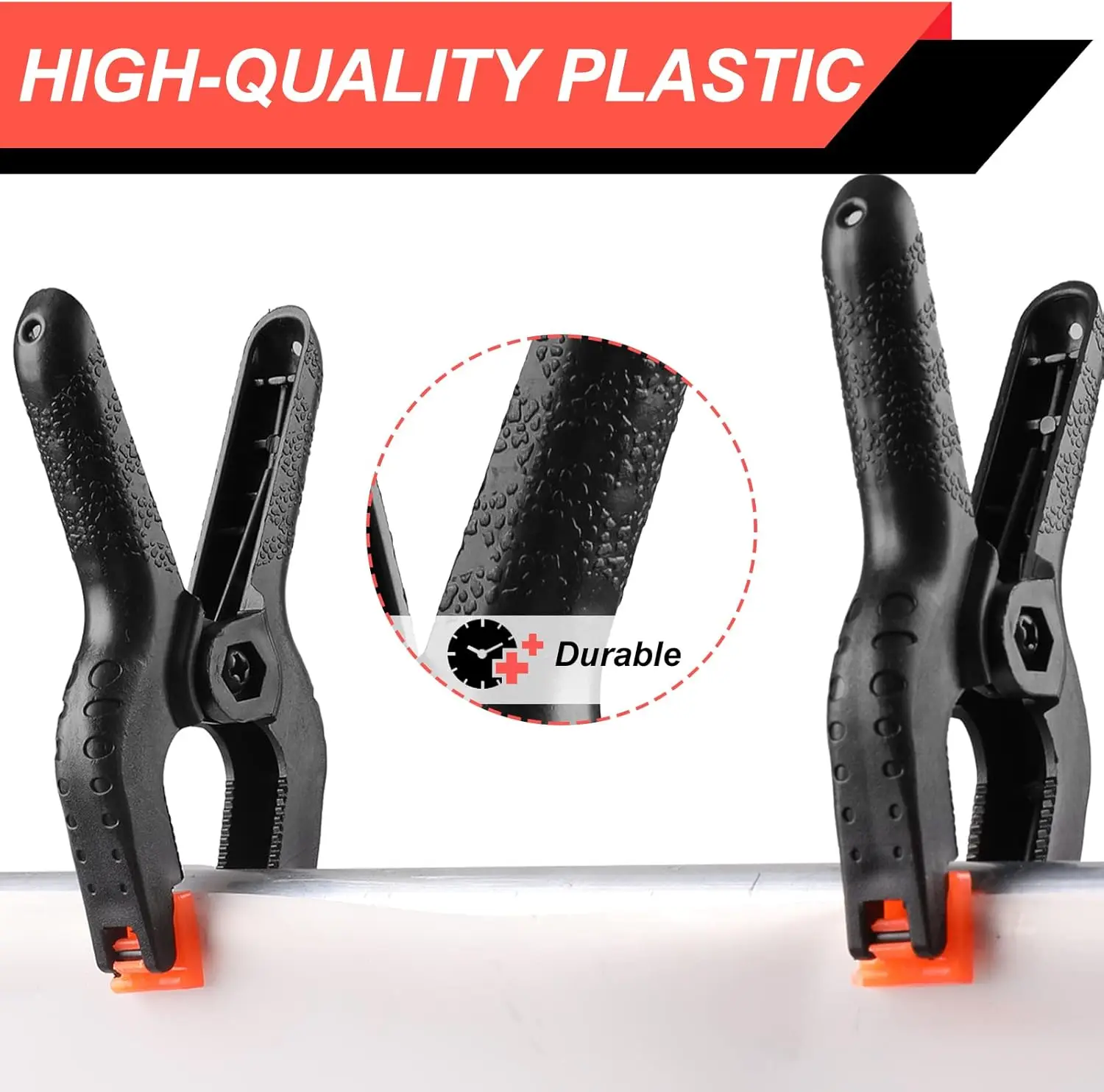 4/8/12Pcs Plastic Spring Clamps, 5.25 Inch Small Heavy Duty Clips for Crafts ,Backdrop Stand ,Woodworking, Photography Studios