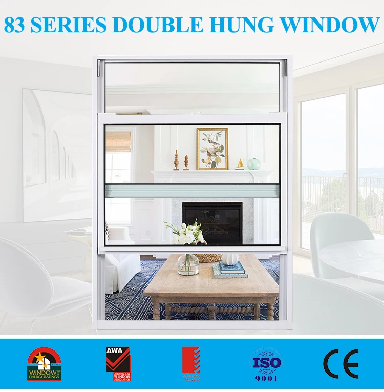 
Aluminum frame system double hung window sliding glass window 