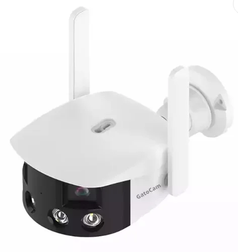 2023 New Dual Lens 4K Wifi Auto Tracking Zoom Camera Red Blue Light Alarm 8MP Optical Zoom Camera