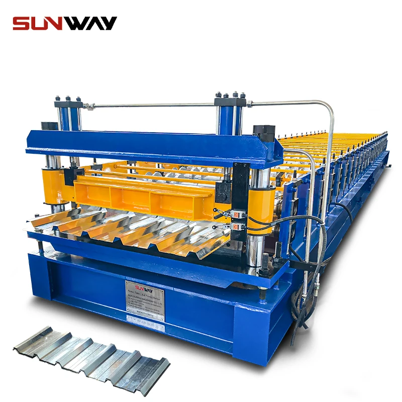 Galvanized Coat Metal Tole Roof Tile Sheet Mill Trapezoidal Panel Roll Forming Machine
