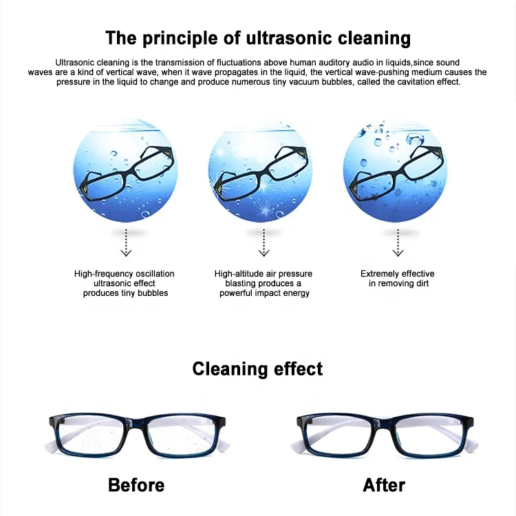 600Ml Portable Automatic Contact Lens Gold And Silver Jewelry Cleaner