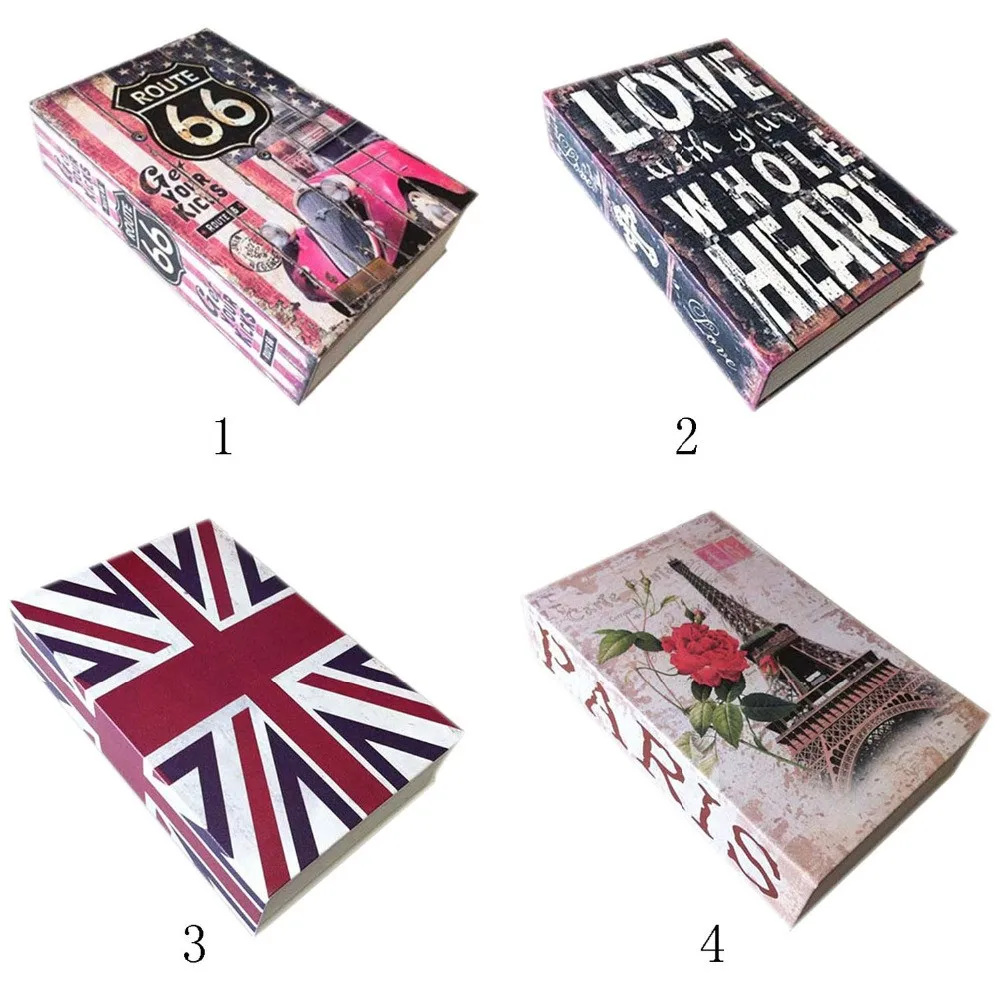Factory Custom Secret Book Hidden Safe Dictionary Diversion Book Safe Portable Metal Safe Box Book Safe with Key Lock