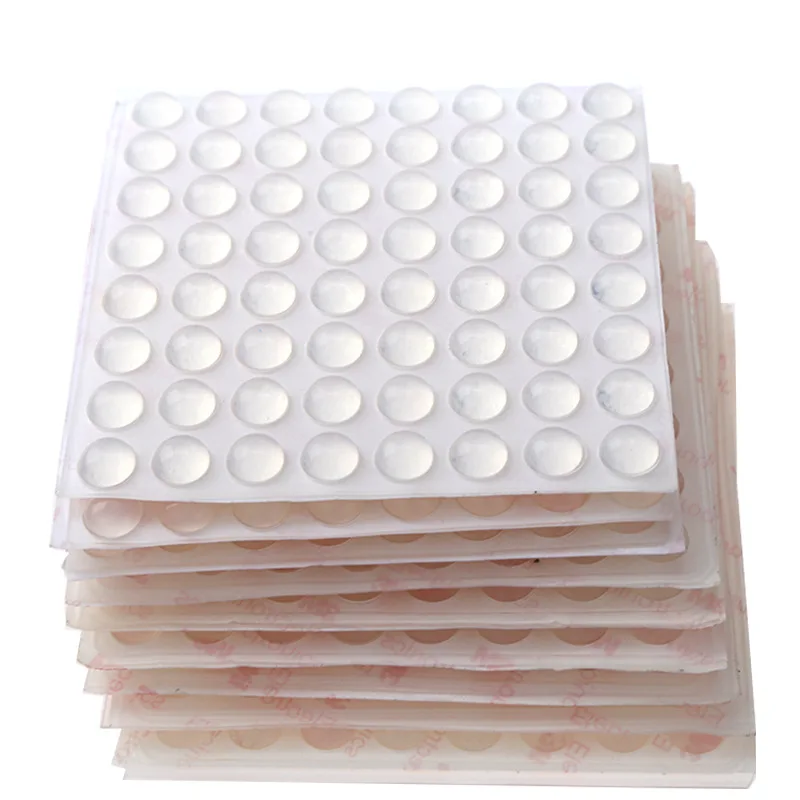 YYG0190 Sound Dampening Adhesive Transparent Rubber Pads Feet Clear Soft Close Drawer Cabinet Door Bumpers