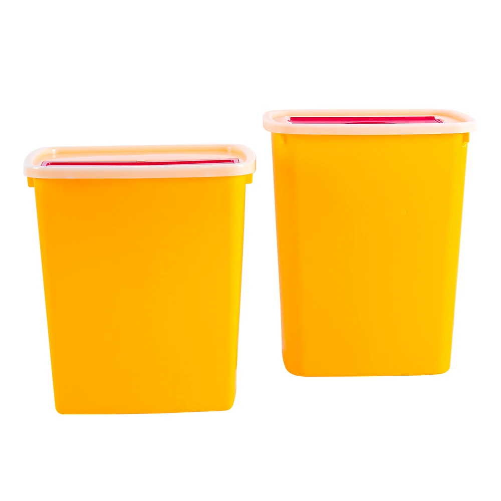 Yellow sharps disposal container 5l sharp box medical waste container
