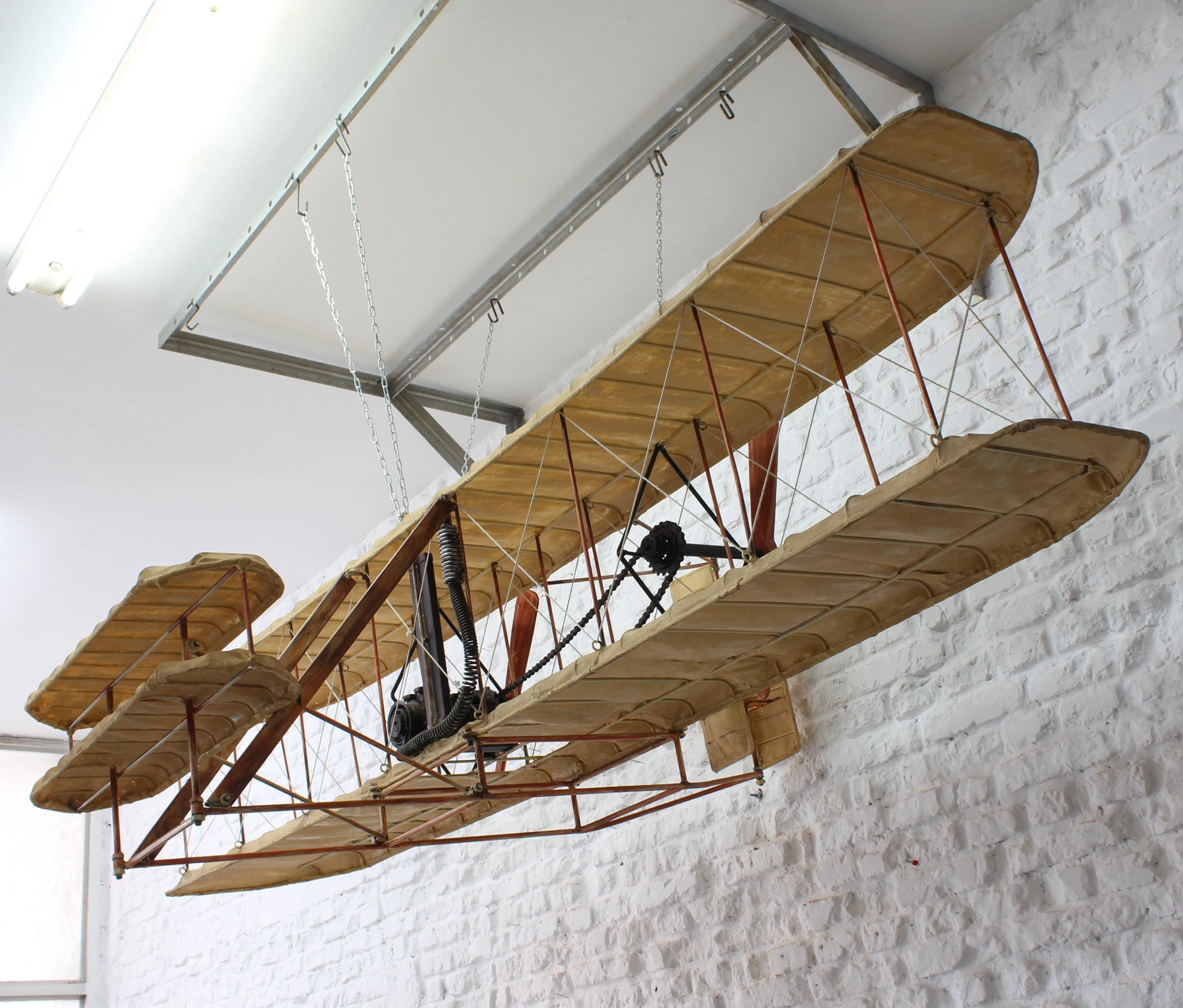 Vintage Ironwork Large Aircraft Pendant Wall decoration industrial style decoration Lahitte brothers aircraft 2.4 m suspended ce